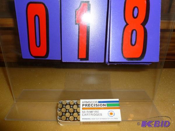lot 18 image: Armscor box of 50 rounds 22 mag ammo. New. As...