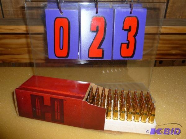 lot 23 image: 2235.56 hornaday ammo. 50 rounds per box. Ne...