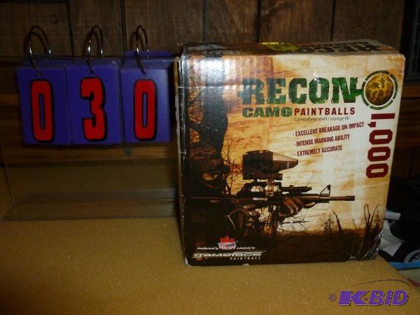 lot 30 image: Recon .68 paintballs. 1000 balls per box. As ...