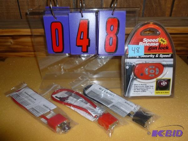 lot 48 image: Misc. gun and pistol locks. As shown. Appear ...