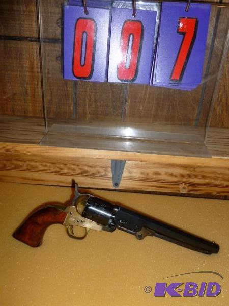 lot 7 image: CVA black powder pistol. Appears to be 36 cal...