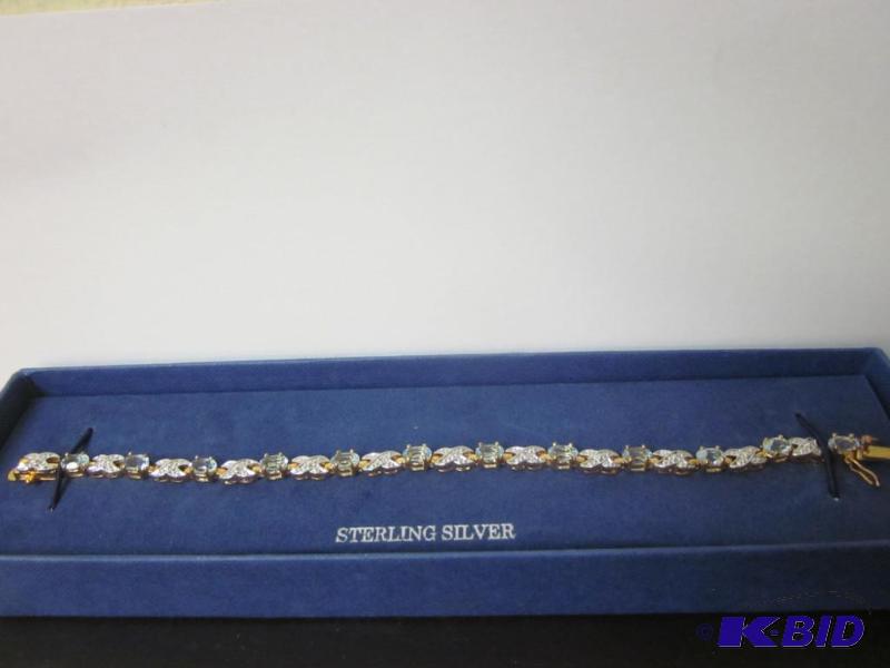 lot 1 image: Bracelet marked .925 Sterling Silver gold Ver...