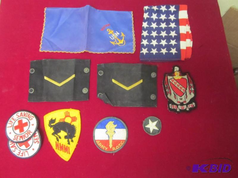 lot 36 image: Lot of WWII and other Military patches and ha...