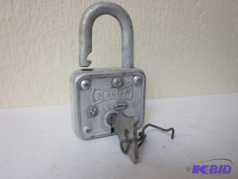 lot 50 image: Old Master lock with key.      ...