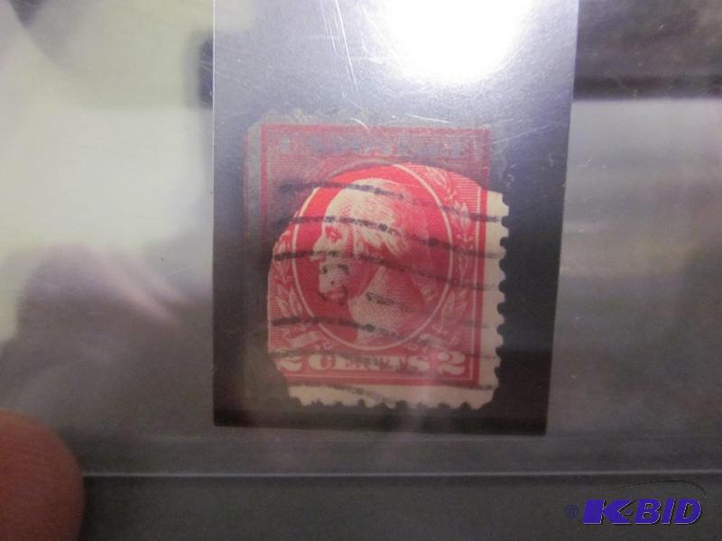 lot 54 image: $0.02 Cent George Washington stamp 546 with b...