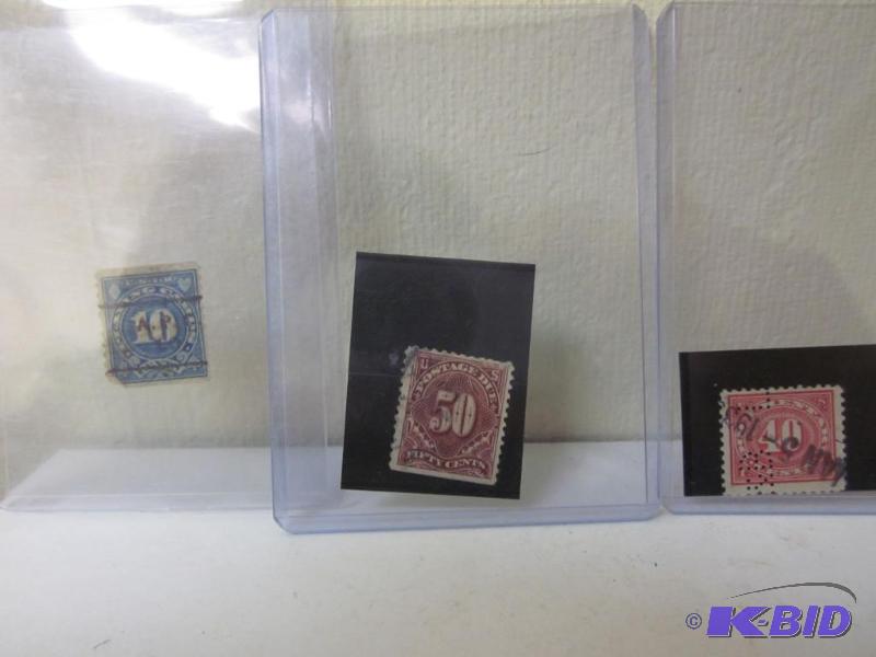 lot 57 image: Lot of (3) Tax Revenue stamps.     ...