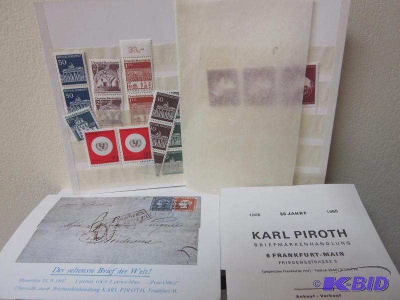lot 67 image: Karl Piroth 1966 unused stamp set.     &...
