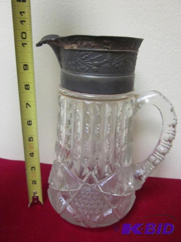 lot 75 image: 10 inch early American plate glass, cut cryst...