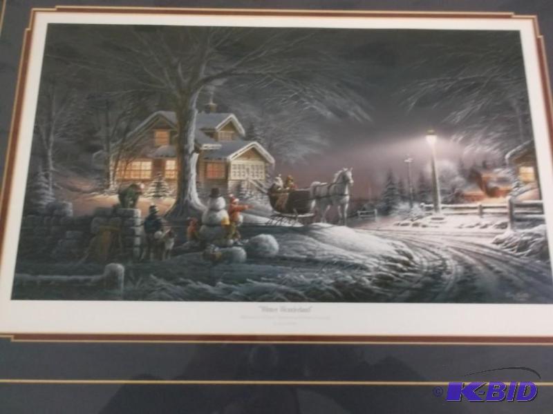 Beautiful Terry Redlin print &quotWinter Won...