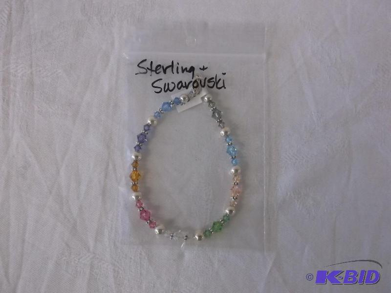 Sterling Silver &amp Swarovski Bracelet....