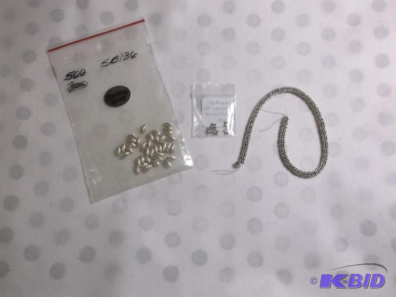 Sterling silver beads and heishi....