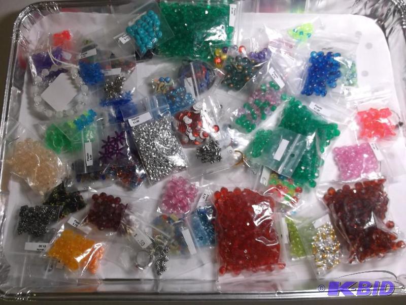 Assortment of beads and plastic....