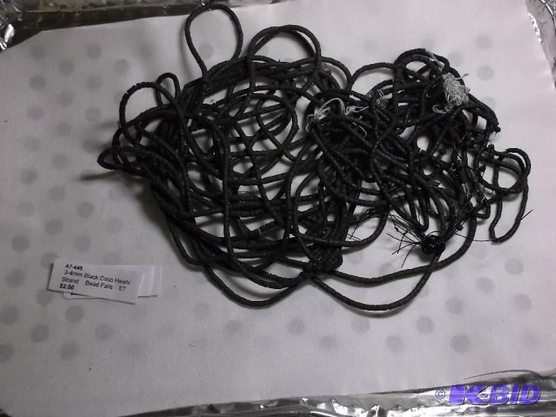 3-4 mm Black coco heishi....