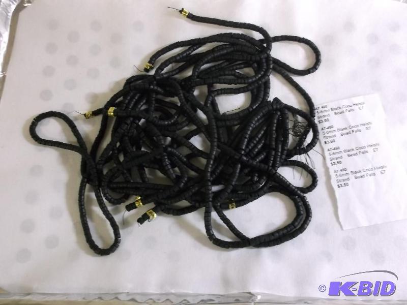 5-6 mm Black coco heishi....