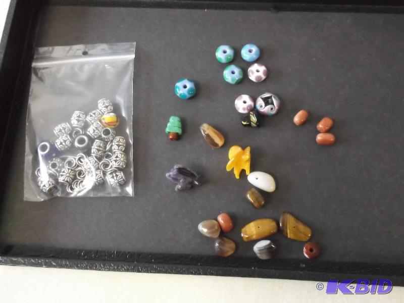 Hand made glass beads, Large hole beads....