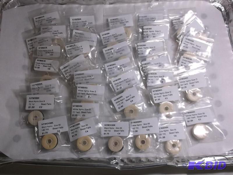 Nymo thread assorted sizes and colors....