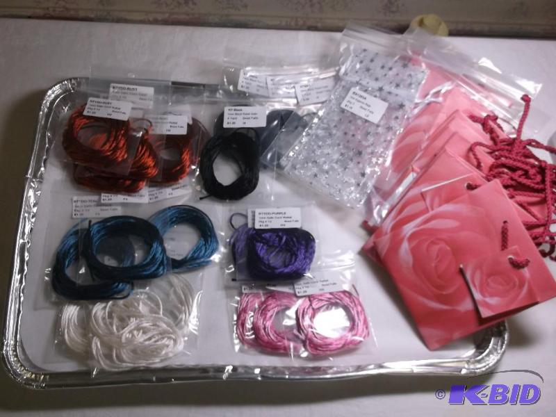 Rattail satin cord and gift bags....