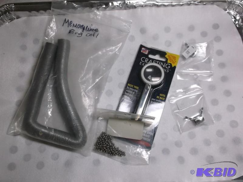 Memory wire ring coil,bead ends and magnifier...