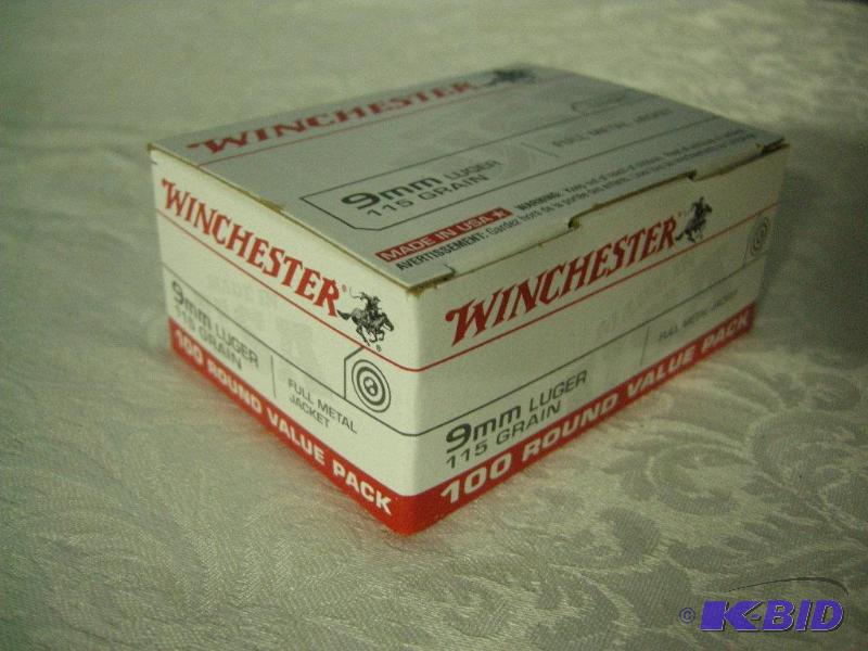Winchester 9mm Luger rounds