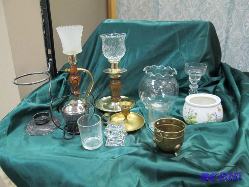 Assortment of candles holders...