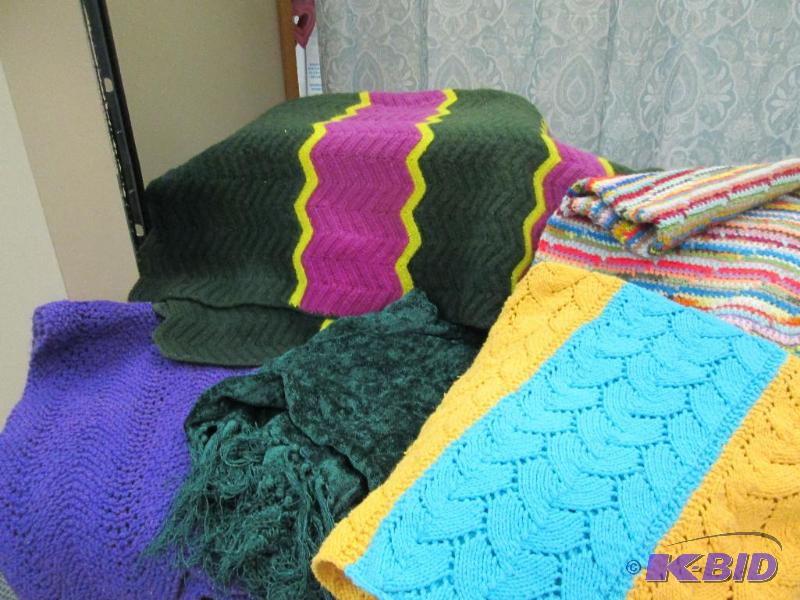 Qty 5 Afghans and blankets...