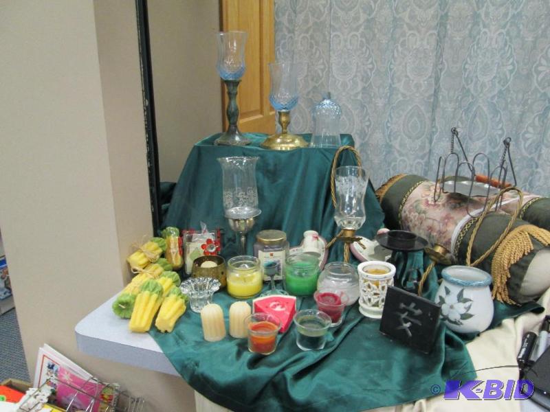Assortment of Candles holders and candles...