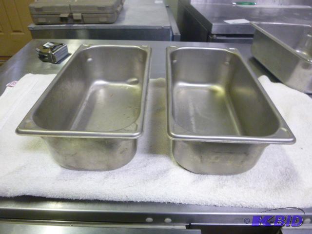 lot 25 image: Two Stainless Steel Pans Third size....