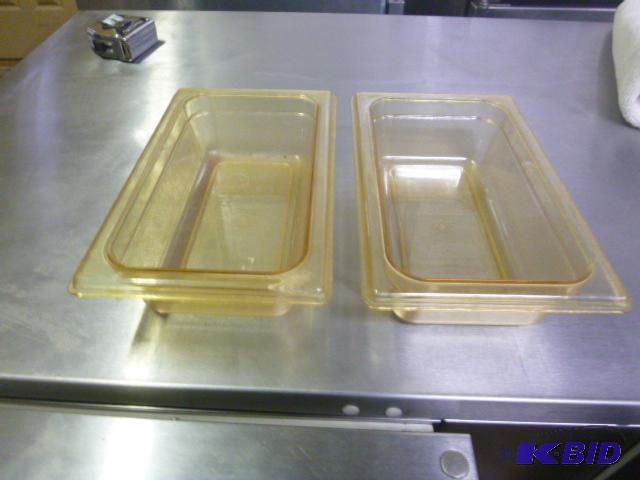 lot 27 image: 2 Deep Pans Fourth size X 2 12" deep....