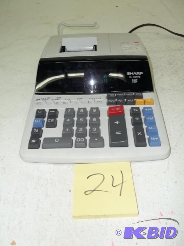 Sharp EL-1197PIII Heavy Duty Color Printing Calculator with Clock and Calendar
