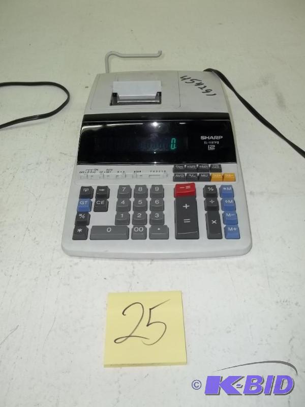 Sharp EL-1197PIII Heavy Duty Color Printing Calculator with Clock and Calendar