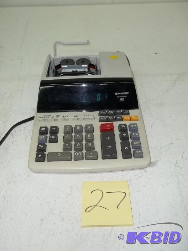 Sharp EL-1197PIII Heavy Duty Color Printing Calculator with Clock and Calendar