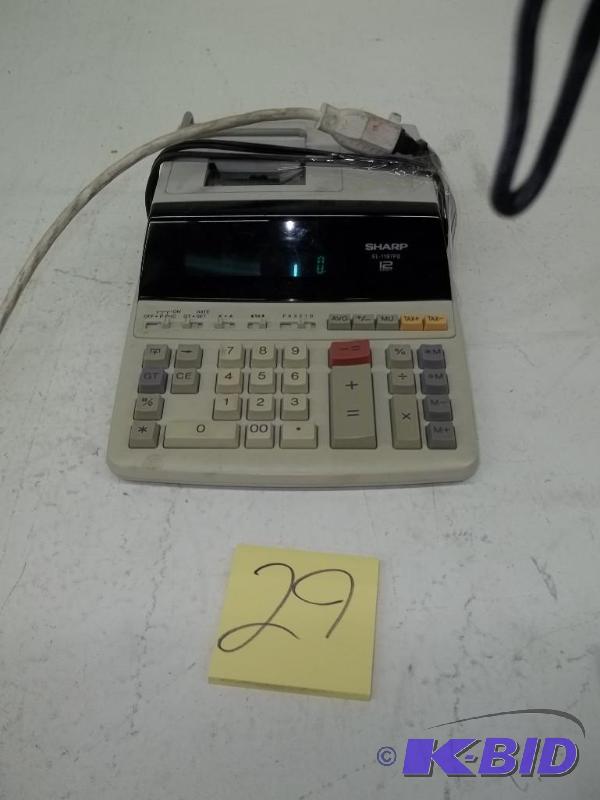Sharp EL-1197PII Heavy Duty Color Printing Calculator with Clock and Calendar