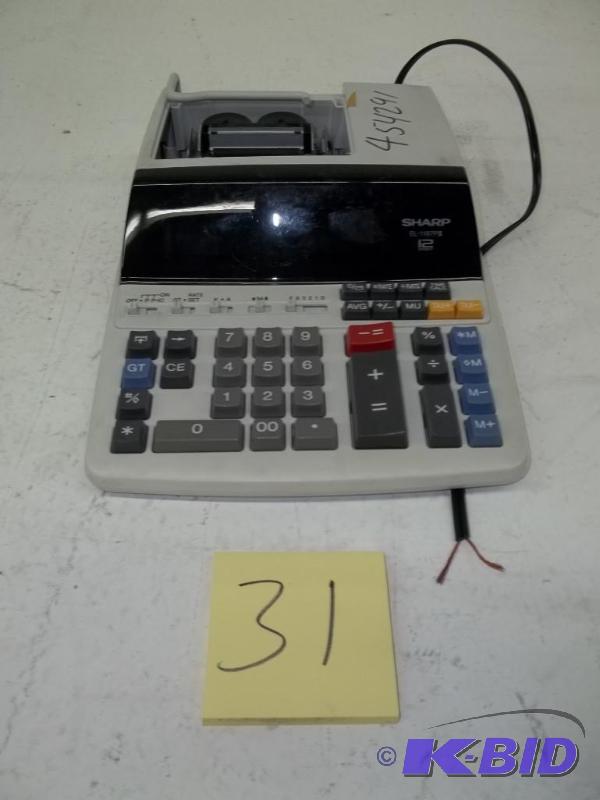 Sharp EL-1197PII Heavy Duty Color Printing Calculator with Clock and Calendar