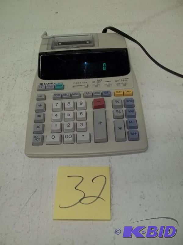 Sharp EL-1801V Portable 12-Digit 2-Color Serial Printing Calculator