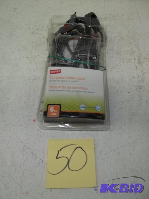 Component Video Cable - 6 Ft - Connect Video Equipment to HDTV