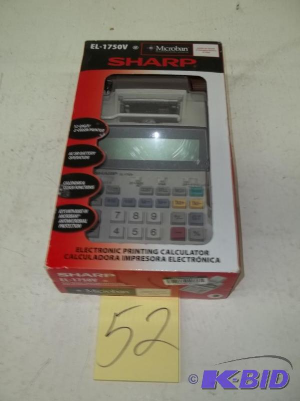 Sharp EL-1750V Portable Printing Calculator with Clock and Calender