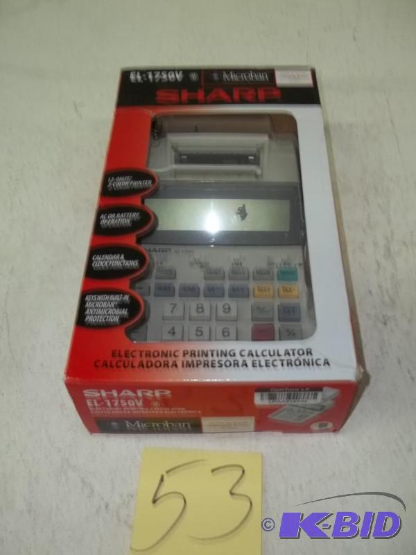 Sharp EL-1750V Portable Printing Calculator with Clock and Calender