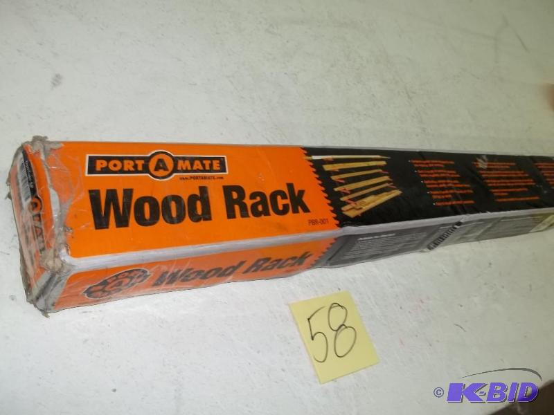 HTC PBR-001 Portamate Wood Storage Lumber Organizer Rack, Wall Mount