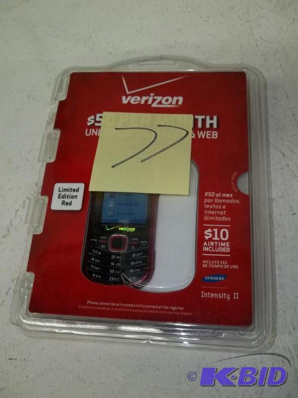 Verizon Samsung Intensity U450 No Contract MP3 QWERTY Camera Cell Phone Red