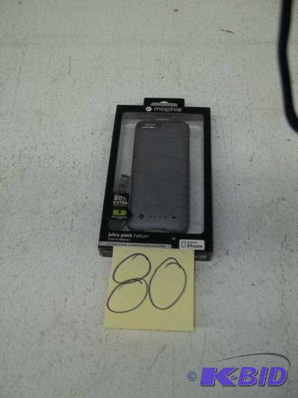 Mophie Juice Pack Helium Battery Pack Case for iPhone 5 & 5S - Retail Packaging - Dark Metallic (broken)