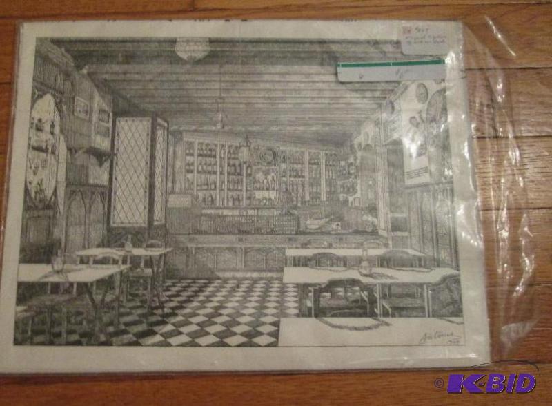 bar sketch with tables and wine counter 11in ...