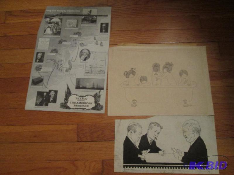 mixed lot of cartoon sketches...