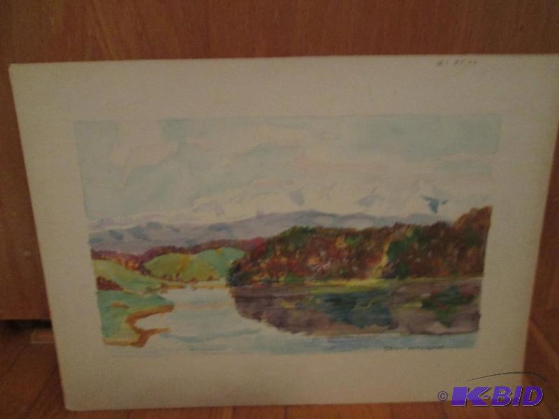 cayol appelquist, orginal looking watercolor ...