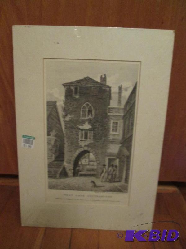 West Gate Southampton famed picture, 16in x 1...
