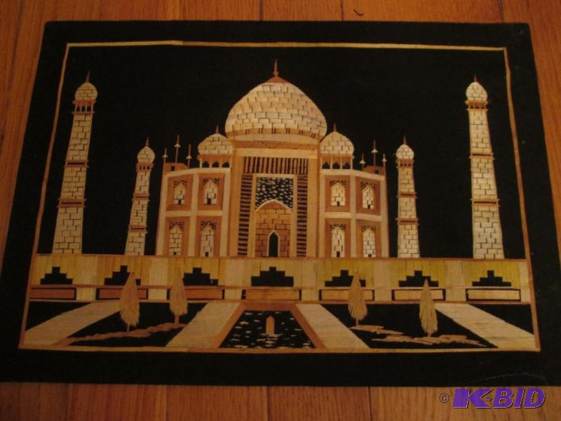 building made in straw, 9 in x 11 in...
