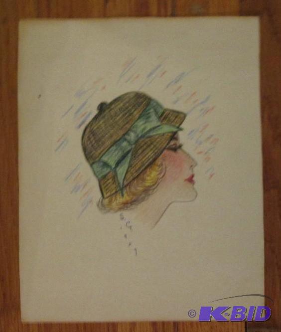 sketch of a woman 10in x 8in...