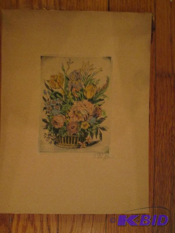 flower basket picture 9 12in x 7in...