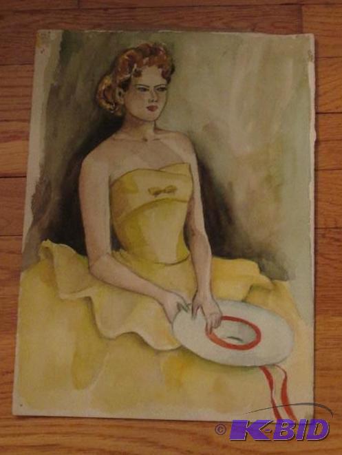 orginal looking watercolorr painting of a you...