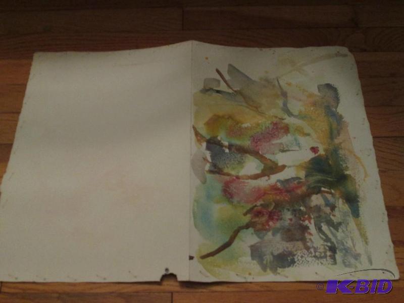 Abstact watercolor painting 11in x 16in...
