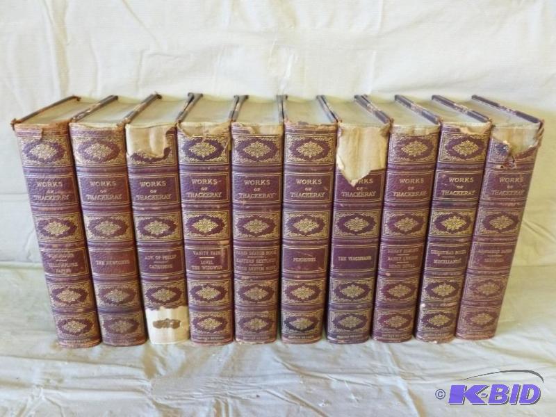 Antique Book Set - The Works Of Thackeray, Te...